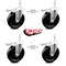 Service Caster 6 Inch Phenolic Swivel 10mm Threaded Stem Caster Set with Total Lock Brake SCC-TSTTL20S615-PHR-M1015-4 - alternate 3